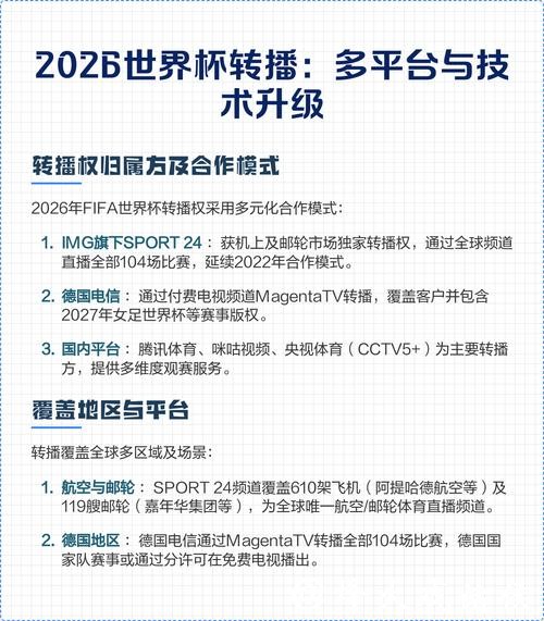 2026世界杯直播：手机平台实时观看方法